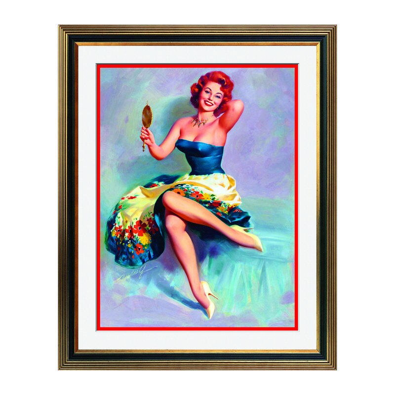 Fototapet Simulare Tablou, Vintage Pin-Up - ST-VP-231, 45 x 55 cm