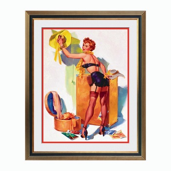 Fototapet Simulare Tablou, Vintage Pin-Up - ST-VP-201, 45 x 55 cm Fototapet Simulare Tablou, Vintage Pin-Up - ST-VP-201, 45 x 55 cm