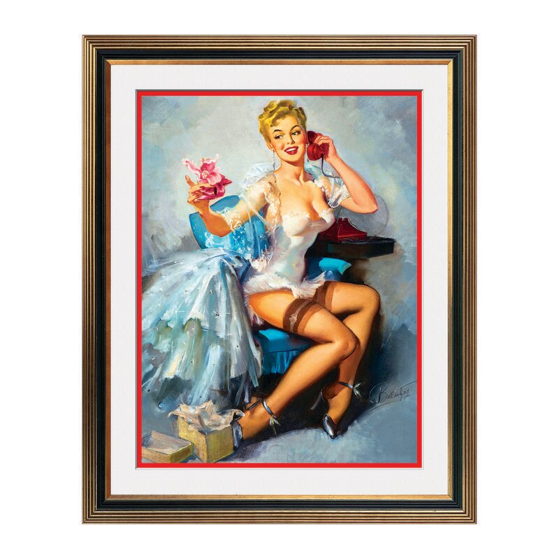 Fototapet Simulare Tablou, Vintage Pin-Up - ST-VP-205, 45 x 55 cm