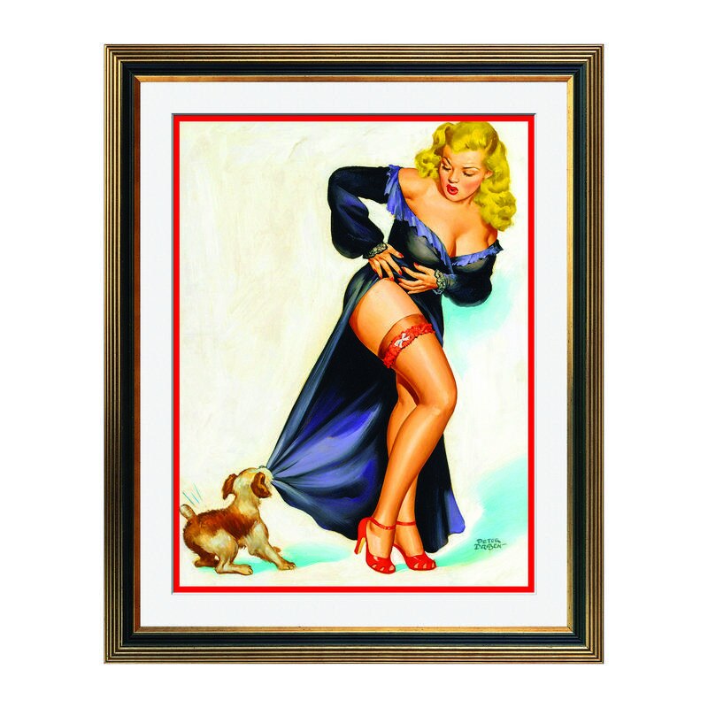 Fototapet Simulare Tablou, Vintage Pin-Up - ST-VP-219, 45 x 55 cm