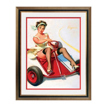 Fototapet Simulare Tablou, Vintage Pin-Up - ST-VP-155, 45 x 55 cm Fototapet Simulare Tablou, Vintage Pin-Up - ST-VP-155, 45 x 55 cm