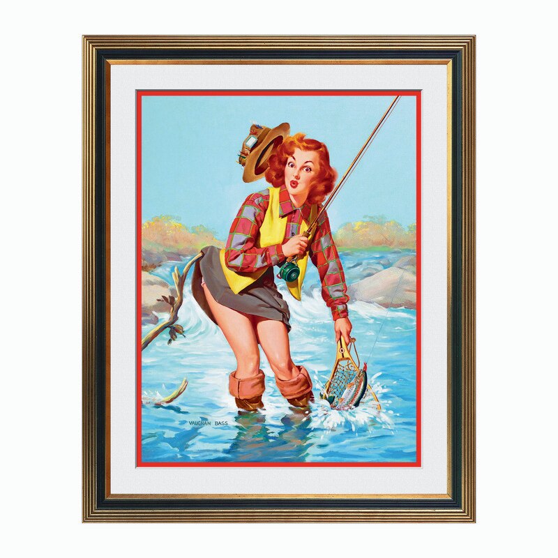 Fototapet Simulare Tablou, Vintage Pin-Up - ST-VP-227, 45 x 55 cm