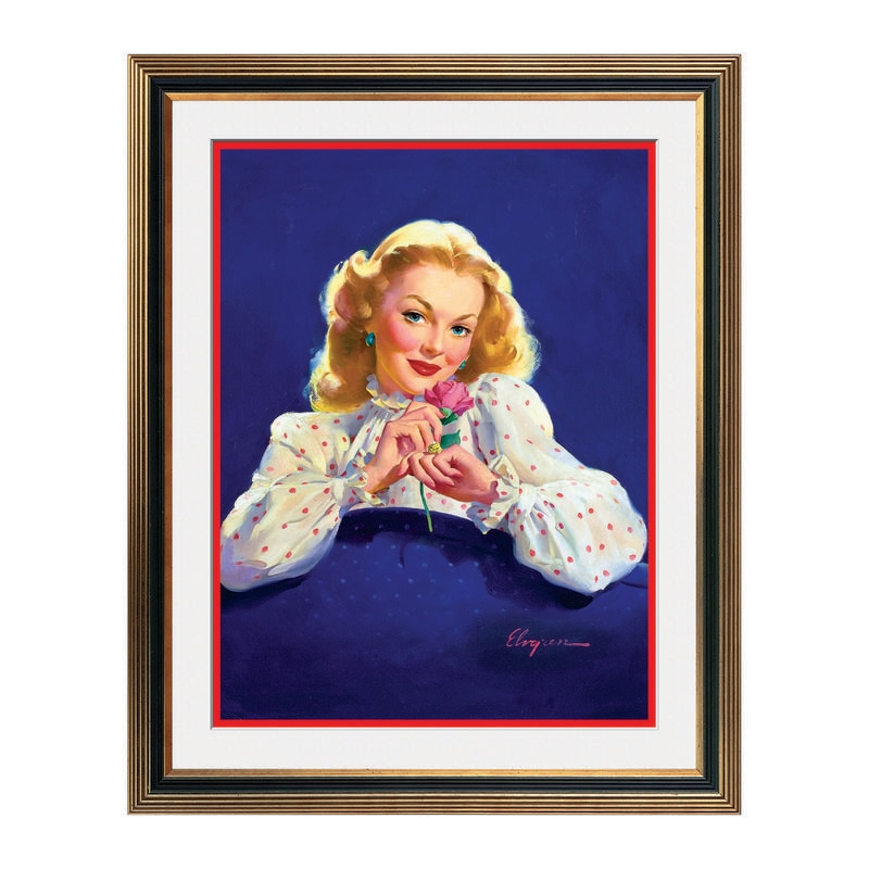 Fototapet Simulare Tablou, Vintage Pin-Up - ST-VP-187, 45 x 55 cm