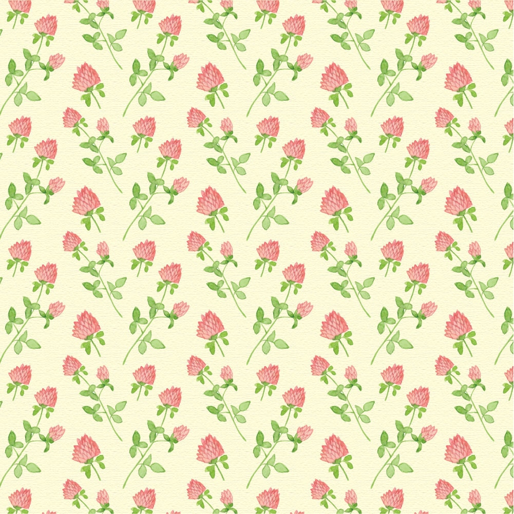 Tapet Premium Heartwork Flori de trifoi, Ecologic, Non-Woven, Set 6 Role, 150 cm x 310 cm