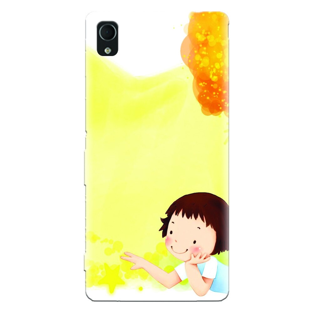 Husa silicon pentru Sony Xperia X, Child Autumn Paint Hd