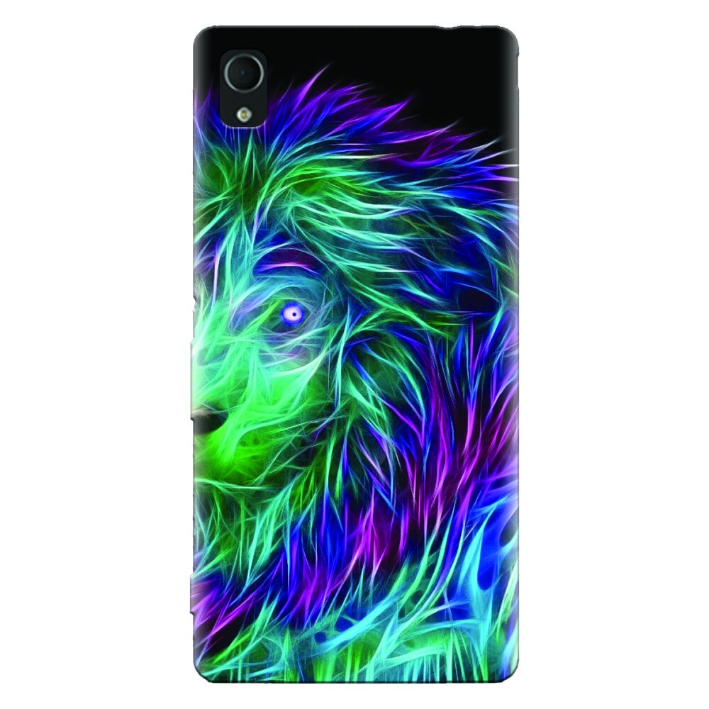 Husa silicon pentru Sony Xperia X, Abstract Lion 002