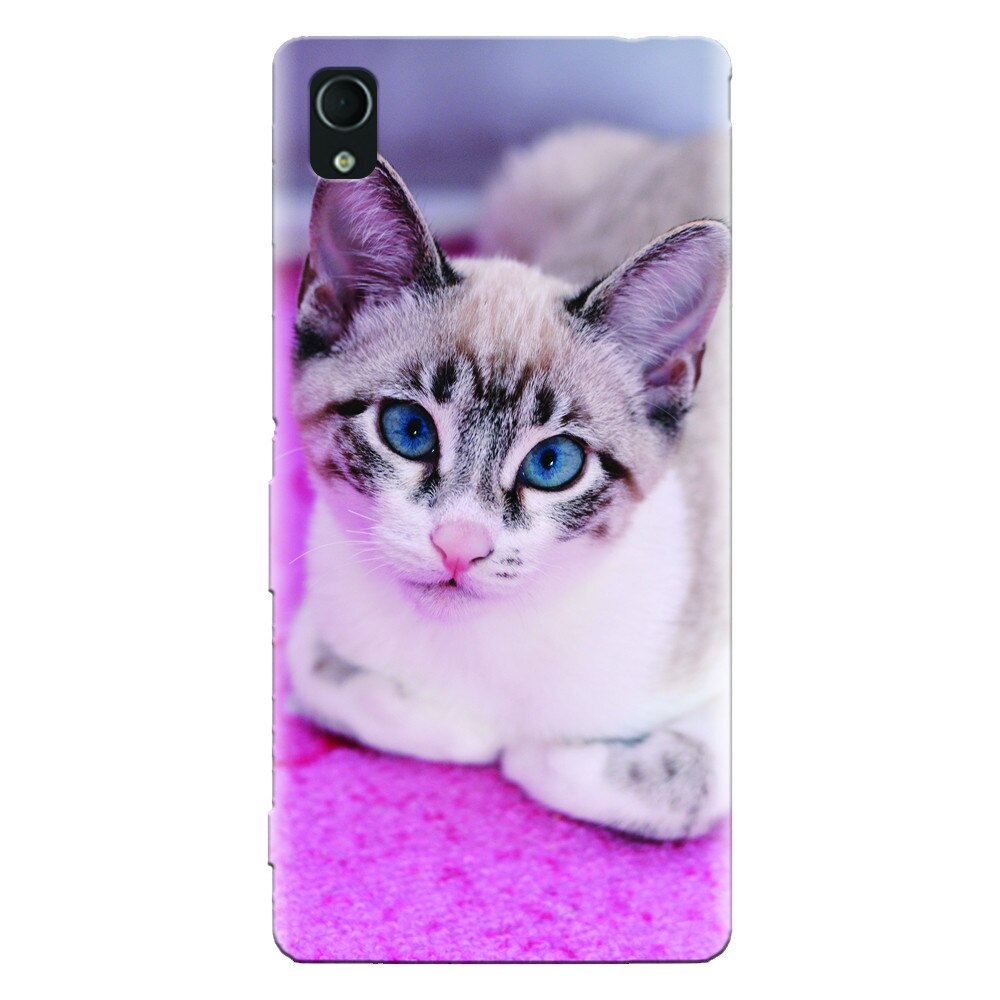 Husa silicon pentru Sony Xperia X, Siamese Kitty