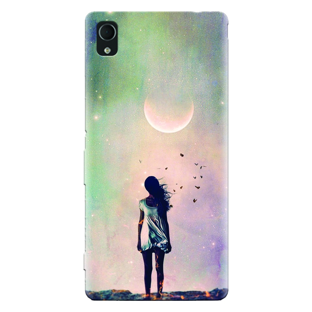 Husa silicon pentru Sony Xperia X, Alone Woman Cgi Hd K