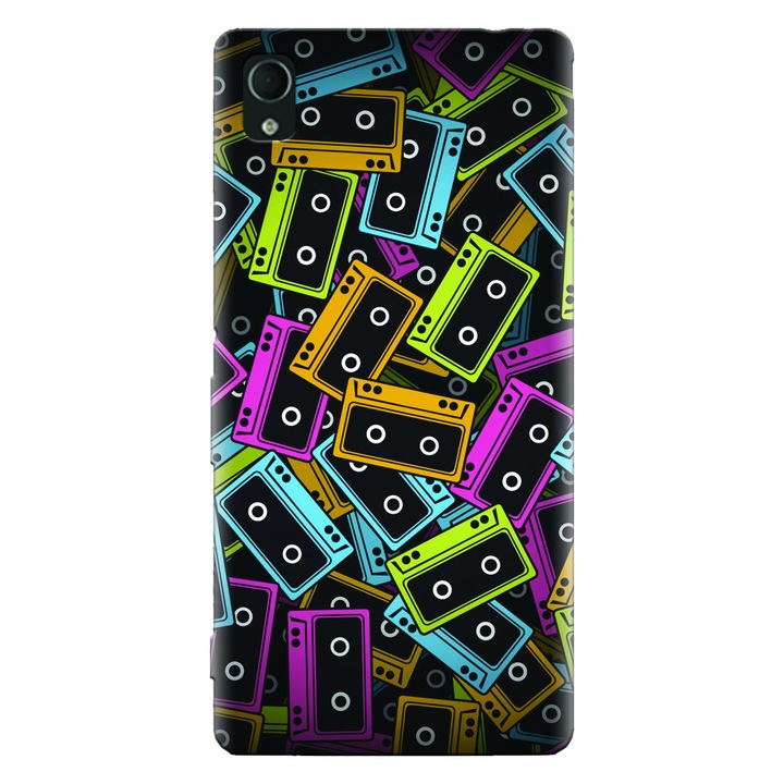 Силиконов калъф за Sony Xperia Z5, Audio Cassette Color Vector