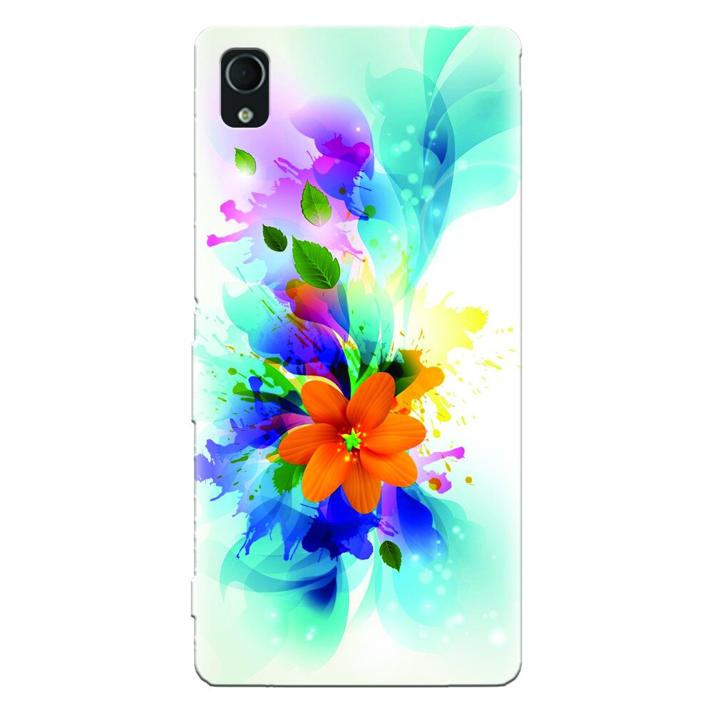 Husa silicon pentru Sony Xperia M4, Flower 011