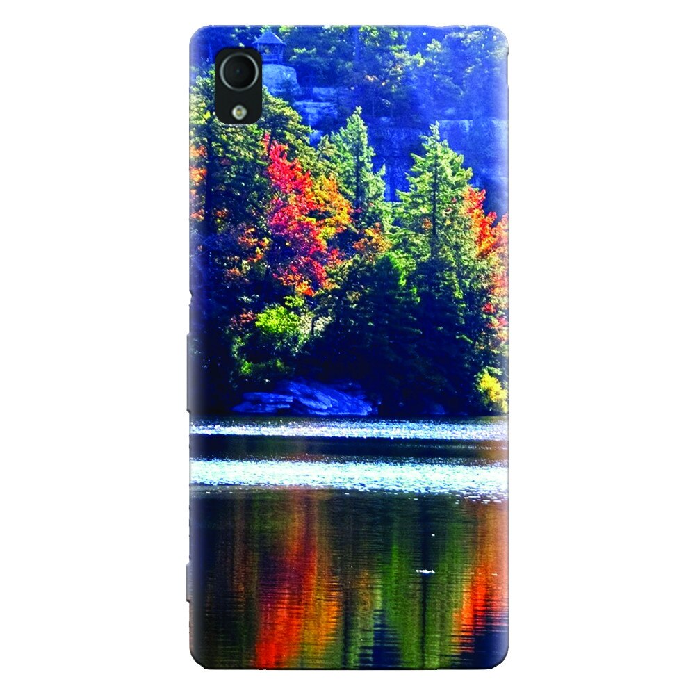 Husa silicon pentru Sony Xperia X, Lake Minnewaska Autumn