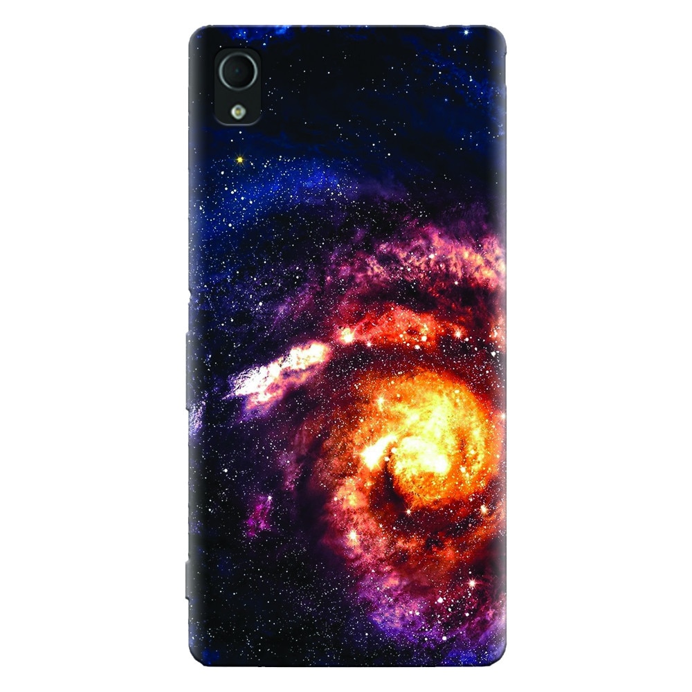 Husa silicon pentru Sony Xperia M4, Spiral Galaxy Illustration