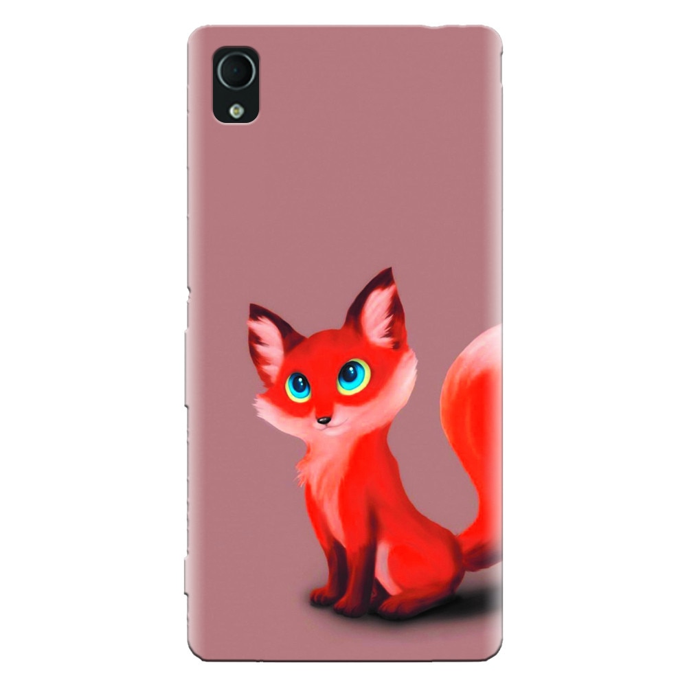 Husa silicon pentru Sony Xperia X, Fox Cartoon Animal And