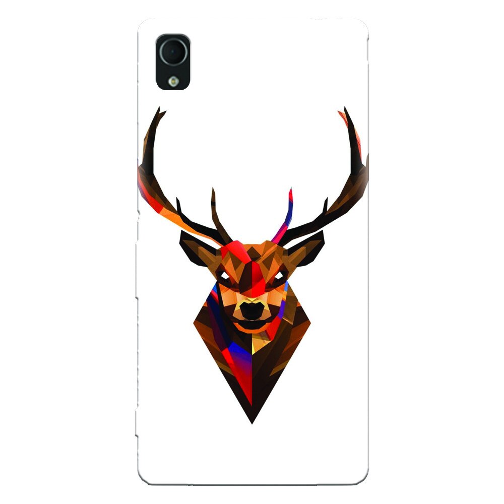 Husa silicon pentru Sony Xperia M4, Geometric Tibetan Antelope