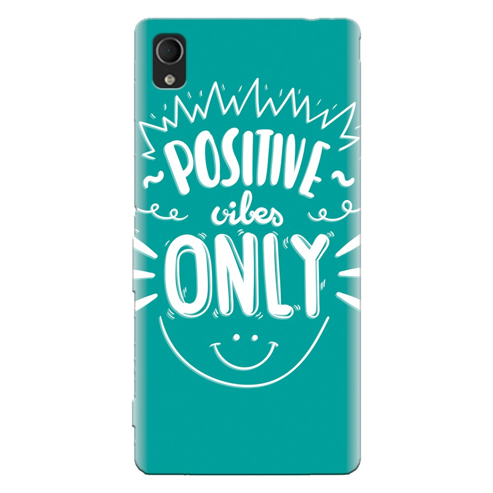 Husa silicon pentru Sony Xperia M4, Positive Vibes