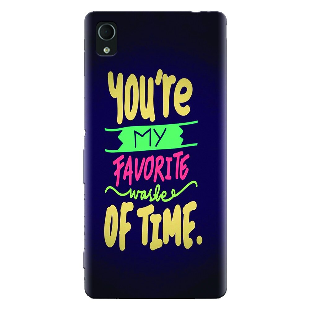 Husa silicon pentru Sony Xperia M4, My Favorite Waste Of Time