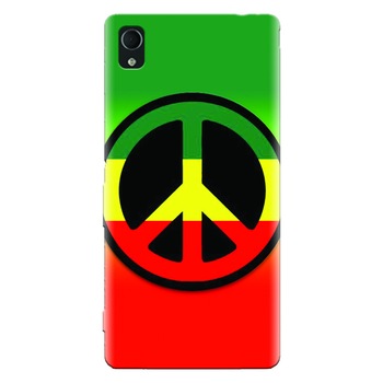 Husa silicon pentru Sony Xperia M4, Peace Husa silicon pentru Sony Xperia M4, Peace