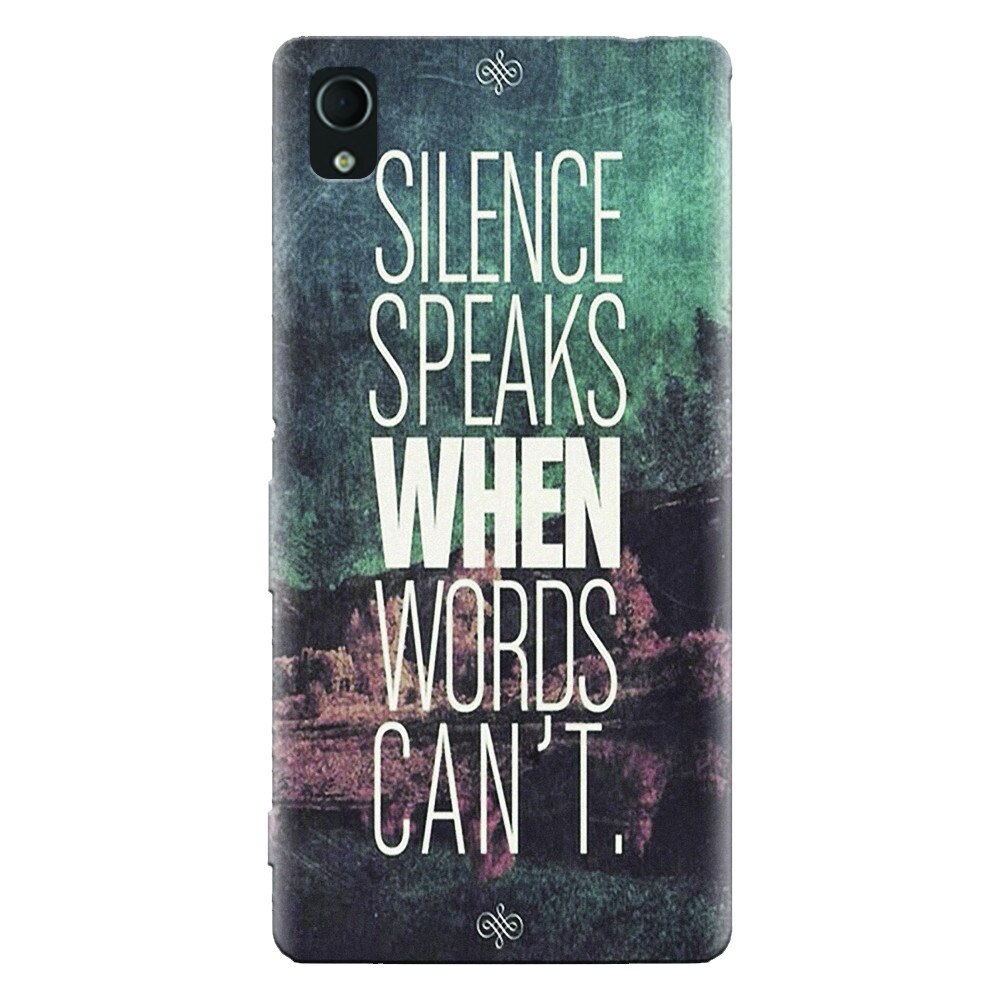 Husa silicon pentru Sony Xperia X, Silence Speaks When Word Cannot