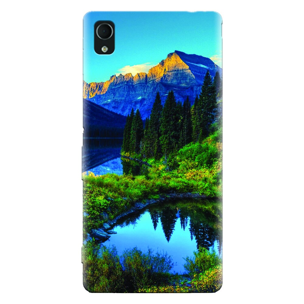 Husa silicon pentru Sony Xperia X, HDR Mountains Lake