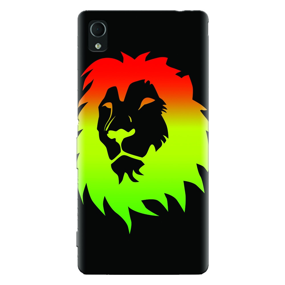 Husa silicon pentru Sony Xperia Z5, Rasta Color Lion
