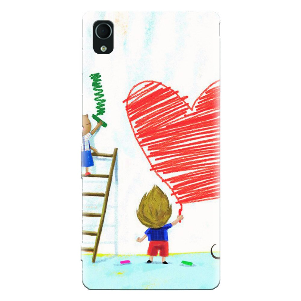 Husa silicon pentru Sony Xperia Z5, I Love You Creatures