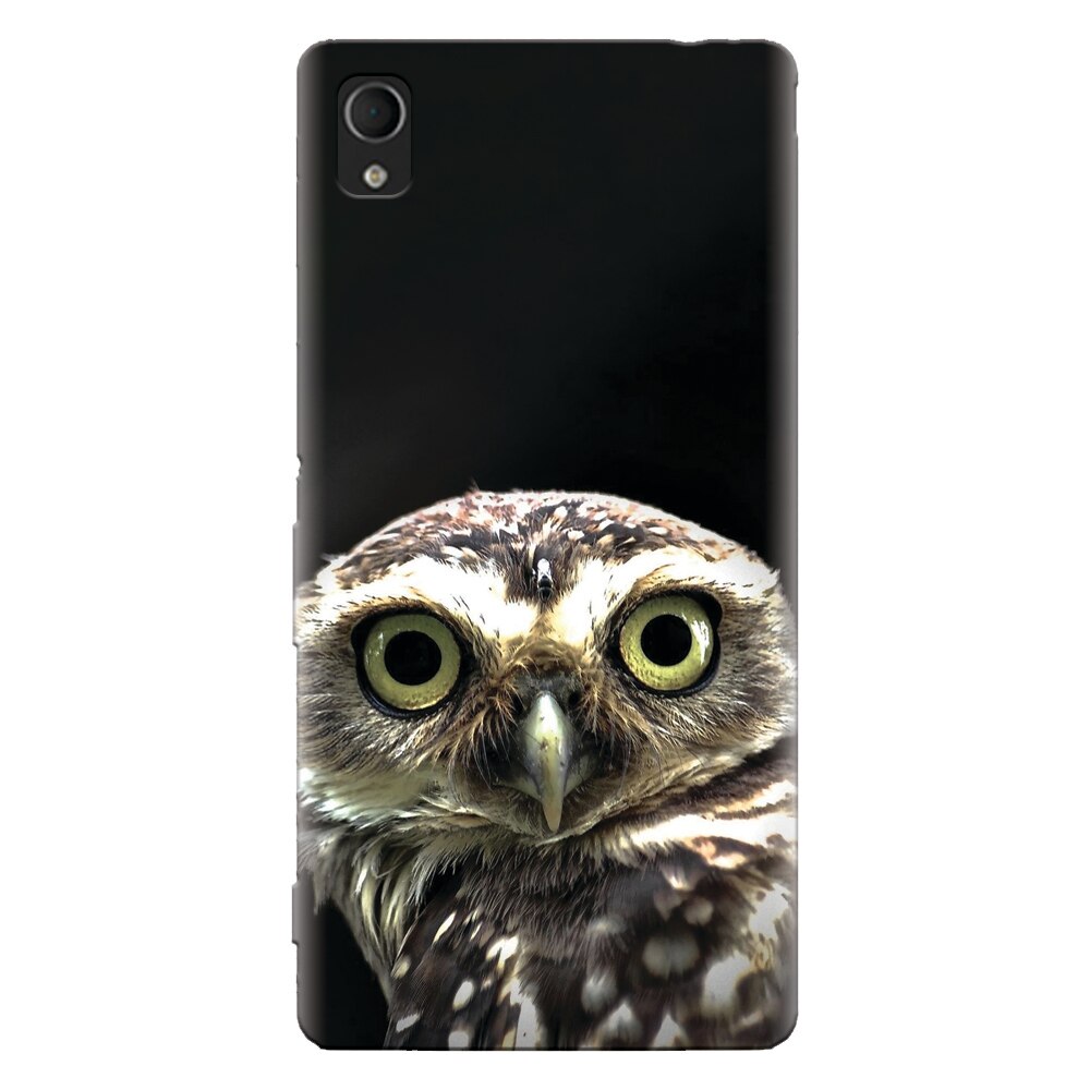 Husa silicon pentru Sony Xperia M4, Owl In The Dark