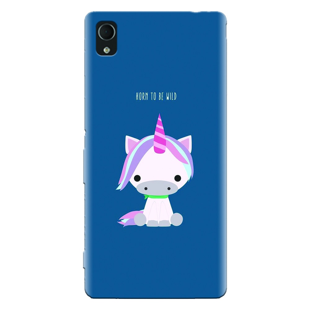 Husa silicon pentru Sony Xperia M4, Horn To Be Wild Cute Unicorn