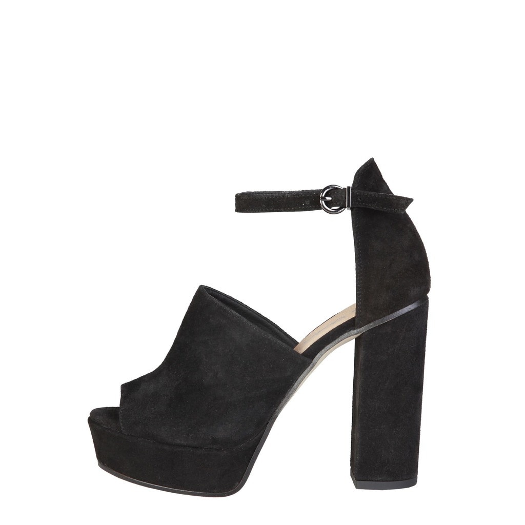 Sandale Negre cu platforma Pierre Cardin