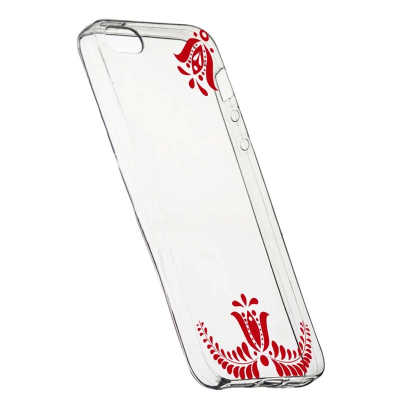 Husa Silicon, Transparent, Slim, Motiv Floare, Apple iPhone 5 / 5S / SE
