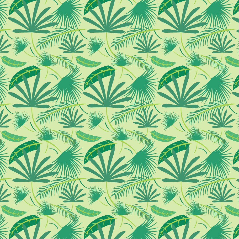 Autocolant Heartwork pentru mobilier, Vegetal frunze tropicale 2, autoadeziv, latime 50 cm x lungime 70 cm