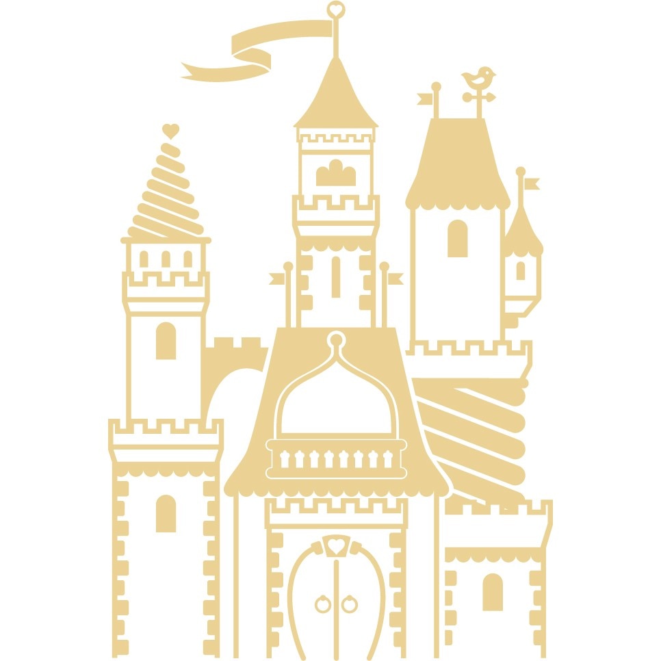 Castelul misterios - Sticker Decorativ - Bej - 89 x 133 cm