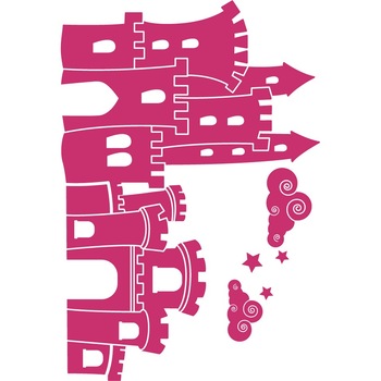 Castelul vrajit - Sticker Decorativ - Magenta - 175 x 119 cm Castelul vrajit - Sticker Decorativ - Magenta - 175 x 119 cm