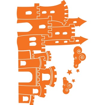 Castelul vrajit - Sticker Decorativ - Portocaliu - 175 x 119 cm Castelul vrajit - Sticker Decorativ - Portocaliu - 175 x 119 cm