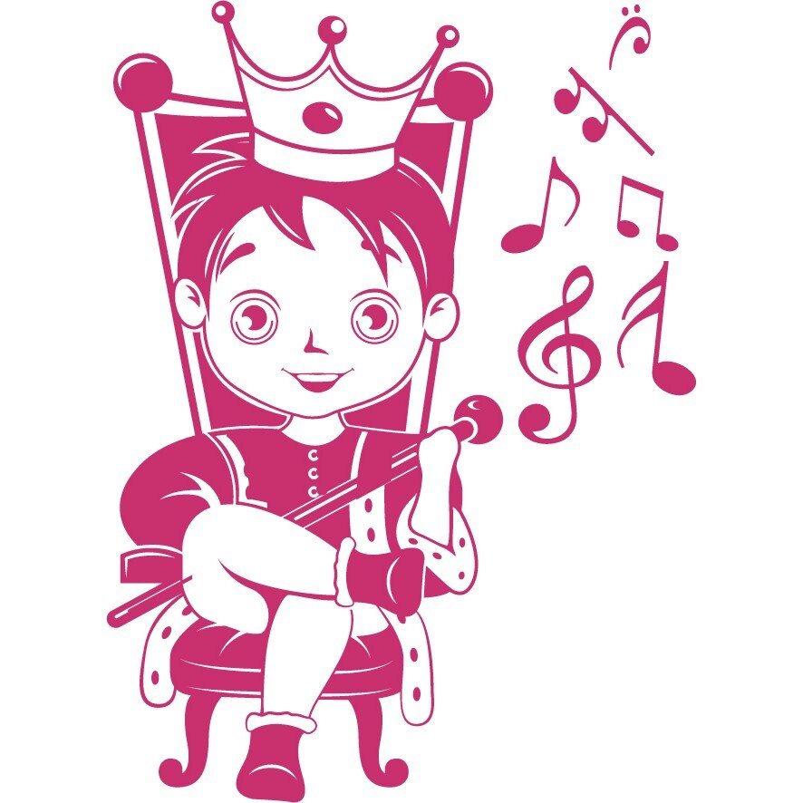 Printul muzicii - Sticker Decorativ - Magenta - 119 x 162 cm