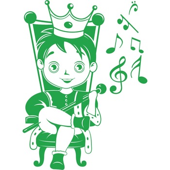 Printul muzicii - Sticker Decorativ - Verde - 89 x 122 cm Printul muzicii - Sticker Decorativ - Verde - 89 x 122 cm