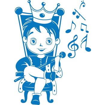 Printul muzicii - Sticker Decorativ - Albastru - 89 x 122 cm Printul muzicii - Sticker Decorativ - Albastru - 89 x 122 cm