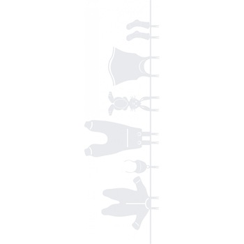 Haine de bebelusi - Sticker Decorativ - Alb polar - 120 x 38 cm Haine de bebelusi - Sticker Decorativ - Alb polar - 120 x 38 cm