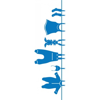 Haine de bebelusi - Sticker Decorativ - Albastru - 120 x 38 cm Haine de bebelusi - Sticker Decorativ - Albastru - 120 x 38 cm