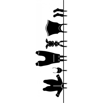 Haine de bebelusi - Sticker Decorativ - Negru - 120 x 38 cm Haine de bebelusi - Sticker Decorativ - Negru - 120 x 38 cm