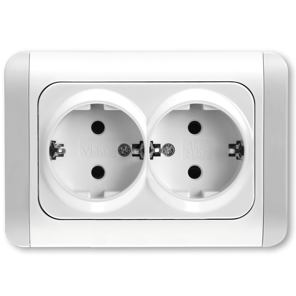 Priza suco dubla Kardelen Viko, VI-KS2, Ingropat, Alb