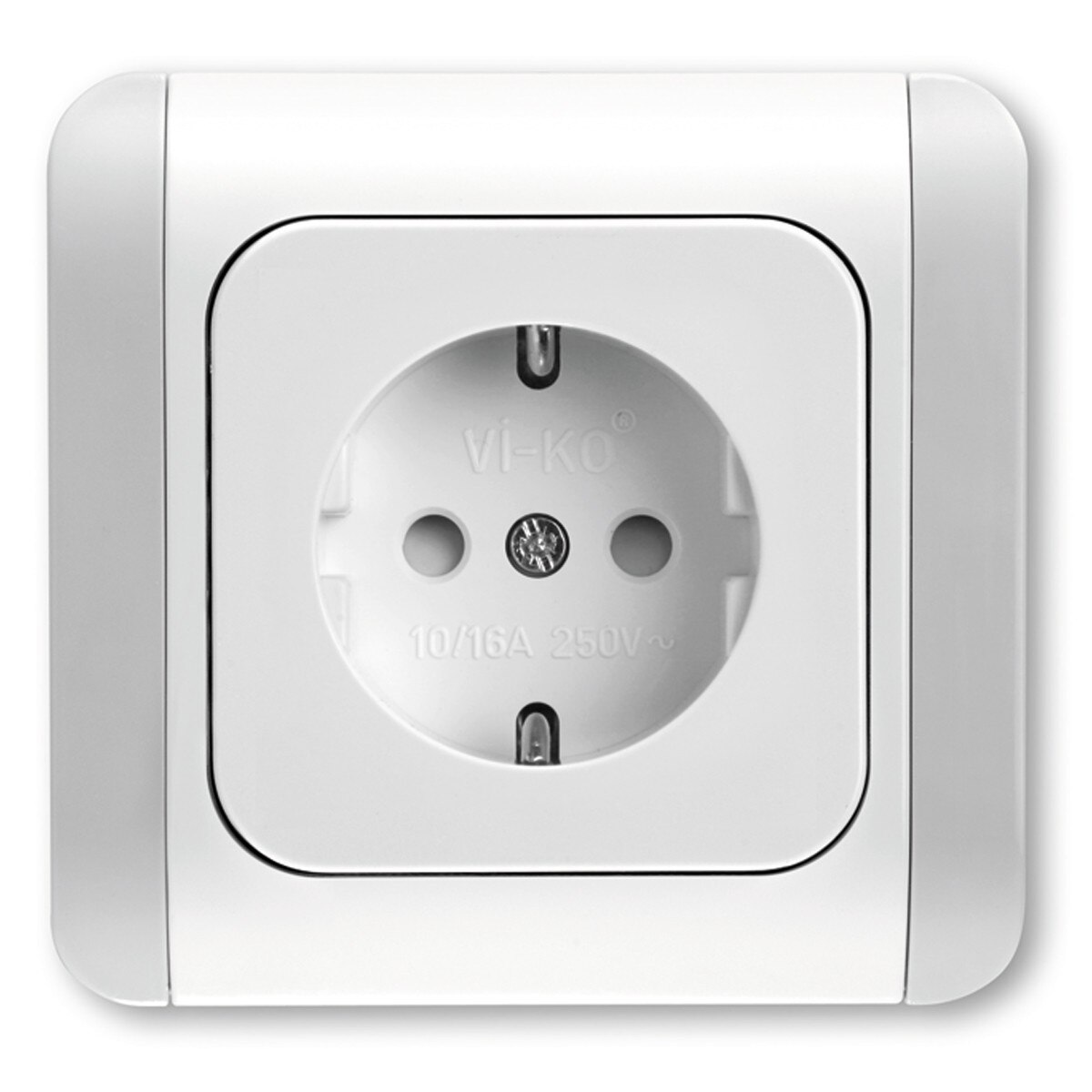 Priza suco cu protectie copil Kardelen Viko, VI-KS.COP, Ingropat, Alb