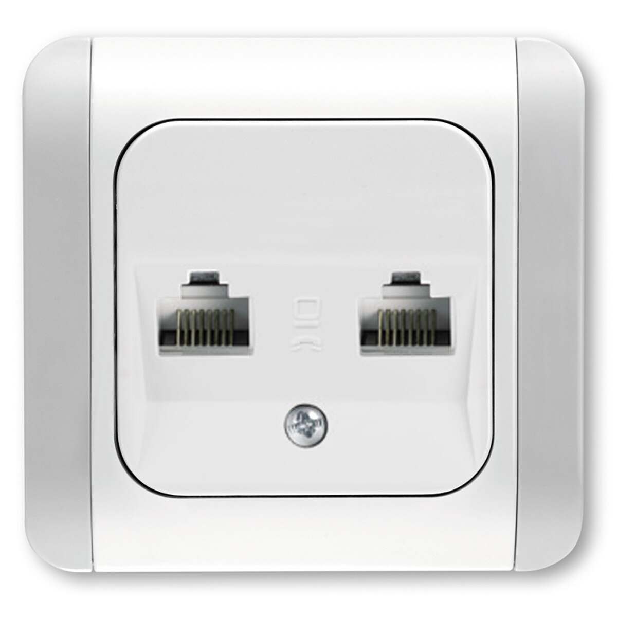 Priza calculator dubla Kardelen Viko VI-KCAL2, Ingropat, Alb