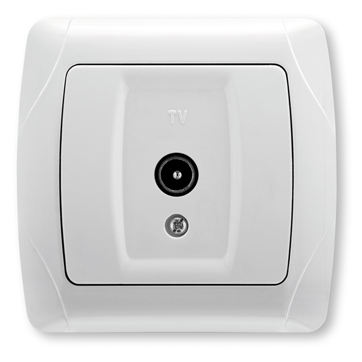 Priza tv fara rezistenta Carmen Viko VI-CT0, Ingropat, Alb