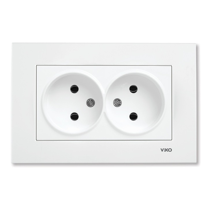 Priza dubla simpla Karre Viko VI-KAP2, Ingropat, Alb