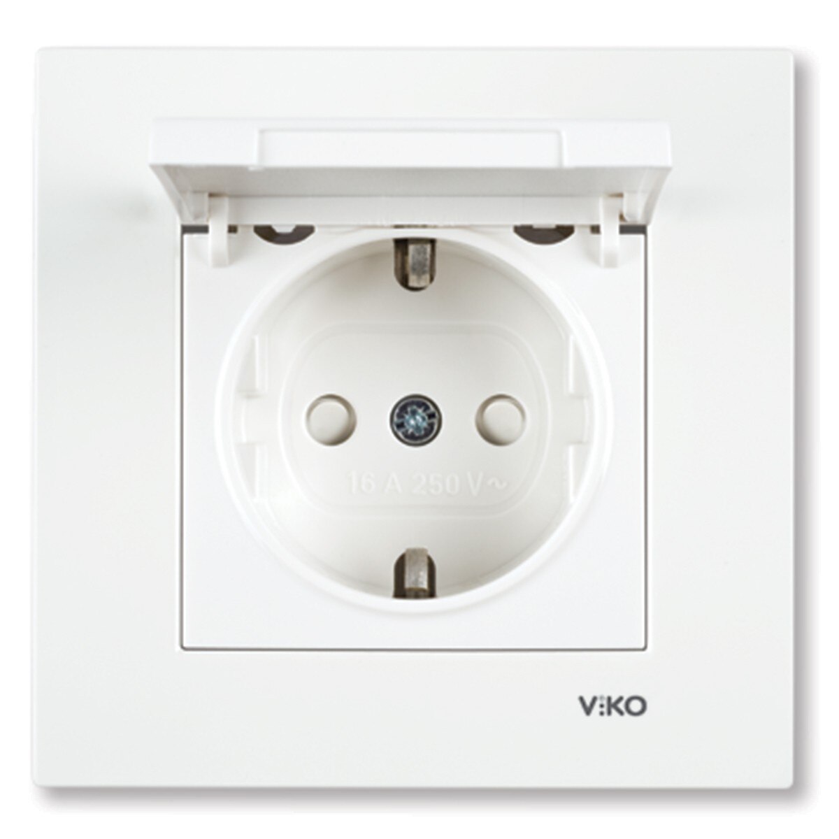 Priza suco cu capac Karre Viko VI-KAS.CAP, Ingropat, Alb