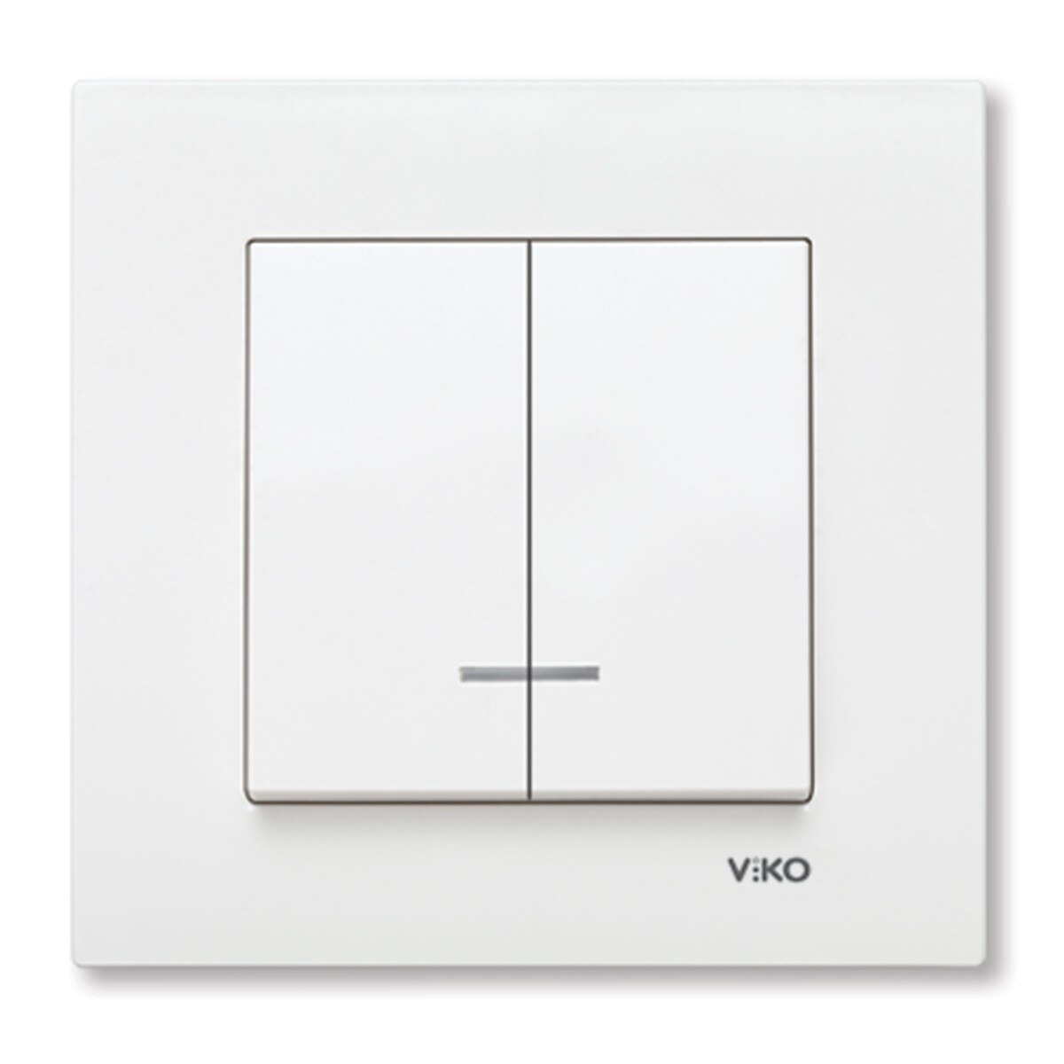 Comutator cu led Karre Viko VI-KA2L, Ingropat, Alb