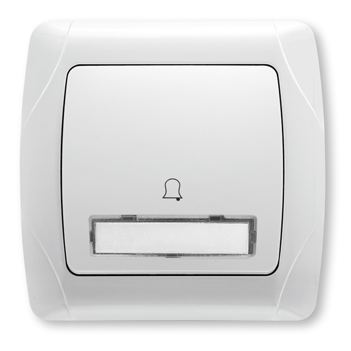 Buton sonerie led si eticheta Carmen Viko VI-CZLE, Ingropat, Alb