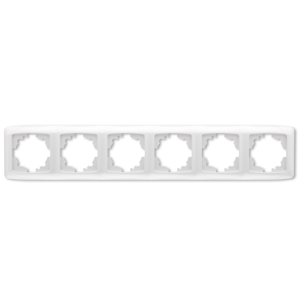 Rama orizontala 6 module Carmen Viko VI-CR6O, Alb