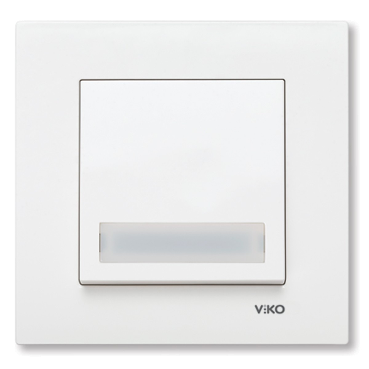 Buton sonerie cu led si eticheta Karre Viko VI-KAZLE, Ingropat, Alb