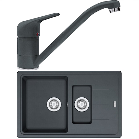 Pachet chiuveta fragranite Franke BFG 651-78 + Baterie Bahia Franke, Cartus ceramic, Grafite